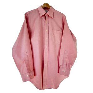 Brooks Brothers Pink Button Down 15-1/2" X 33" The Original Polo Shirt Slim Fit